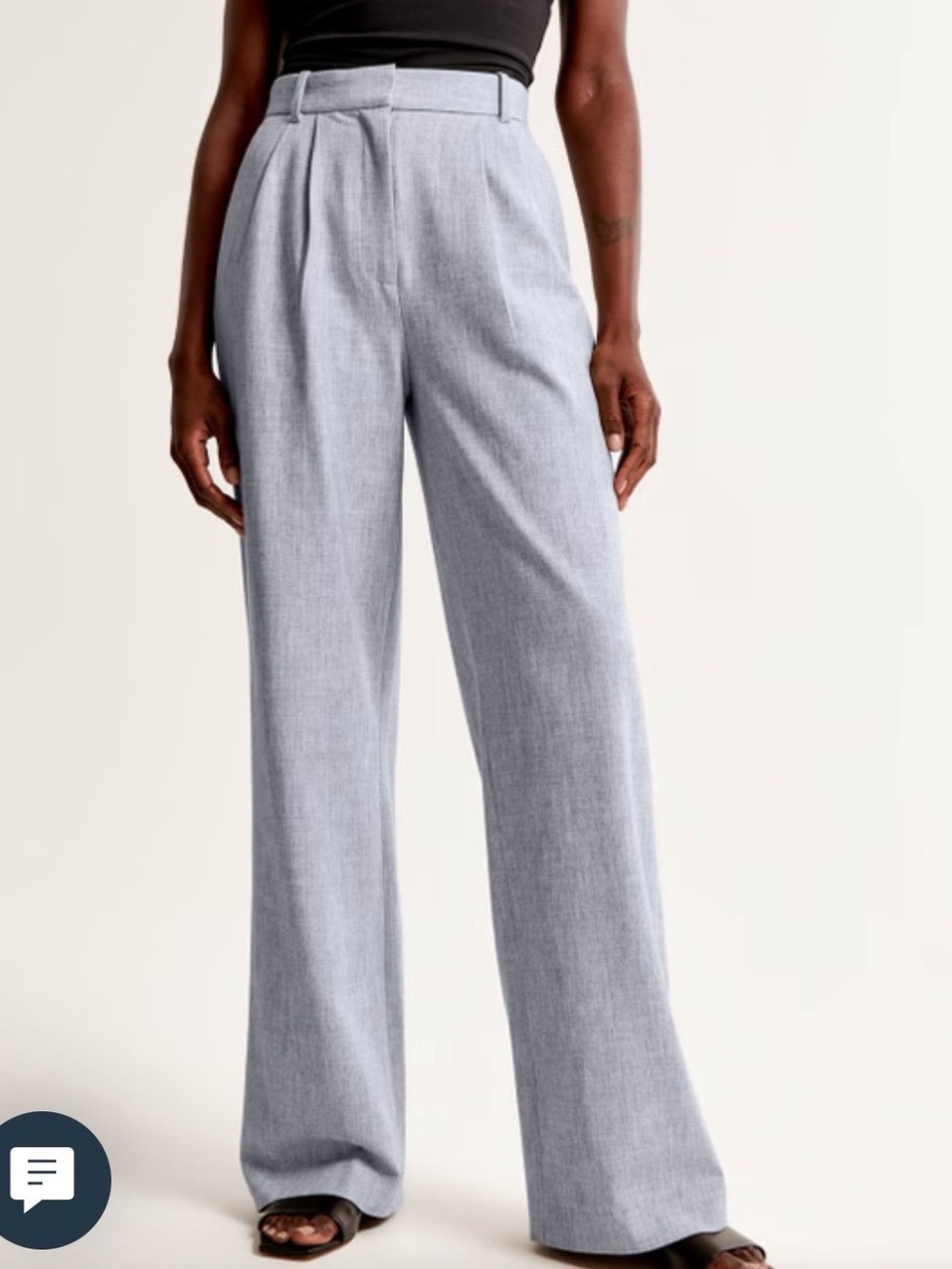 Abercrombie & Fitch Sloane Ultra-High Rise Wide-Leg Dress Pants - Grey NWT